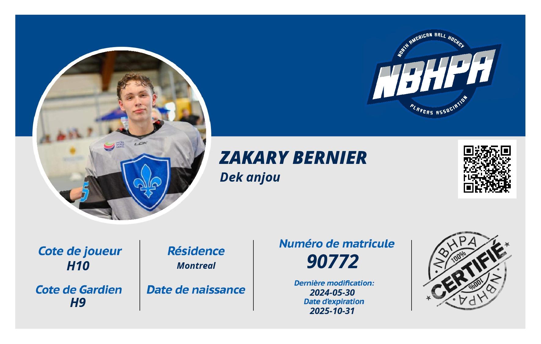 Zakary Bernier