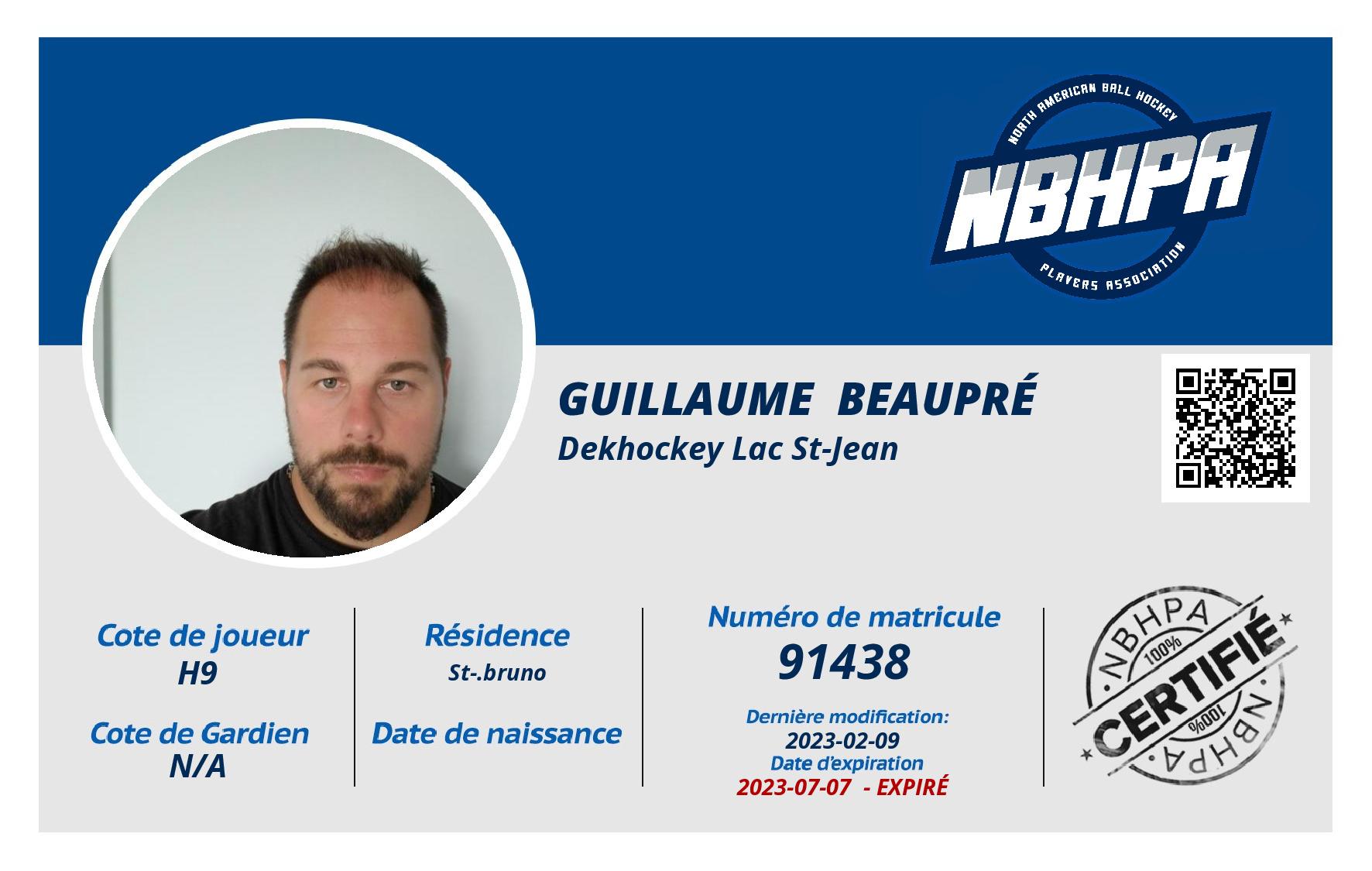 Guillaume  Beaupré 