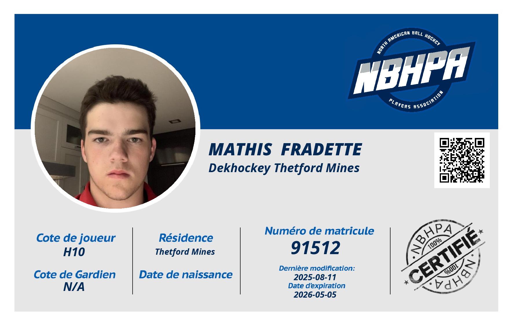 Mathis  Fradette 