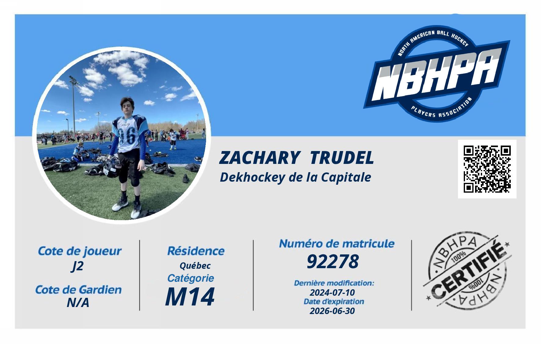Zachary  Trudel