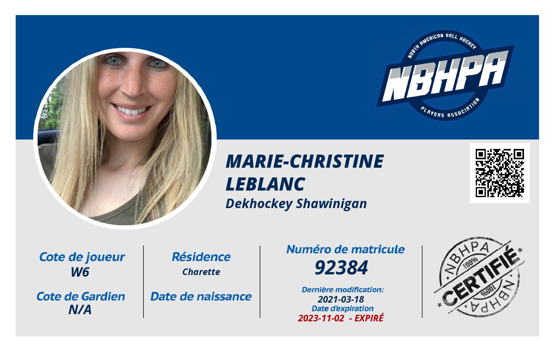 Marie-Christine  Leblanc
