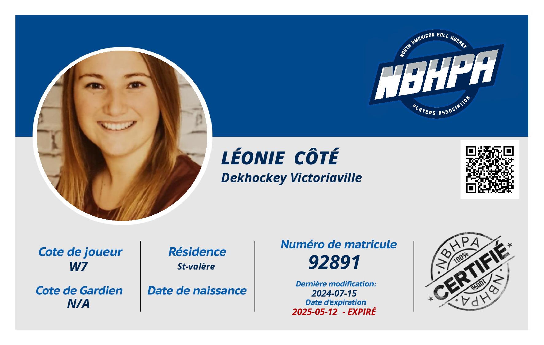 Léonie  Côté 