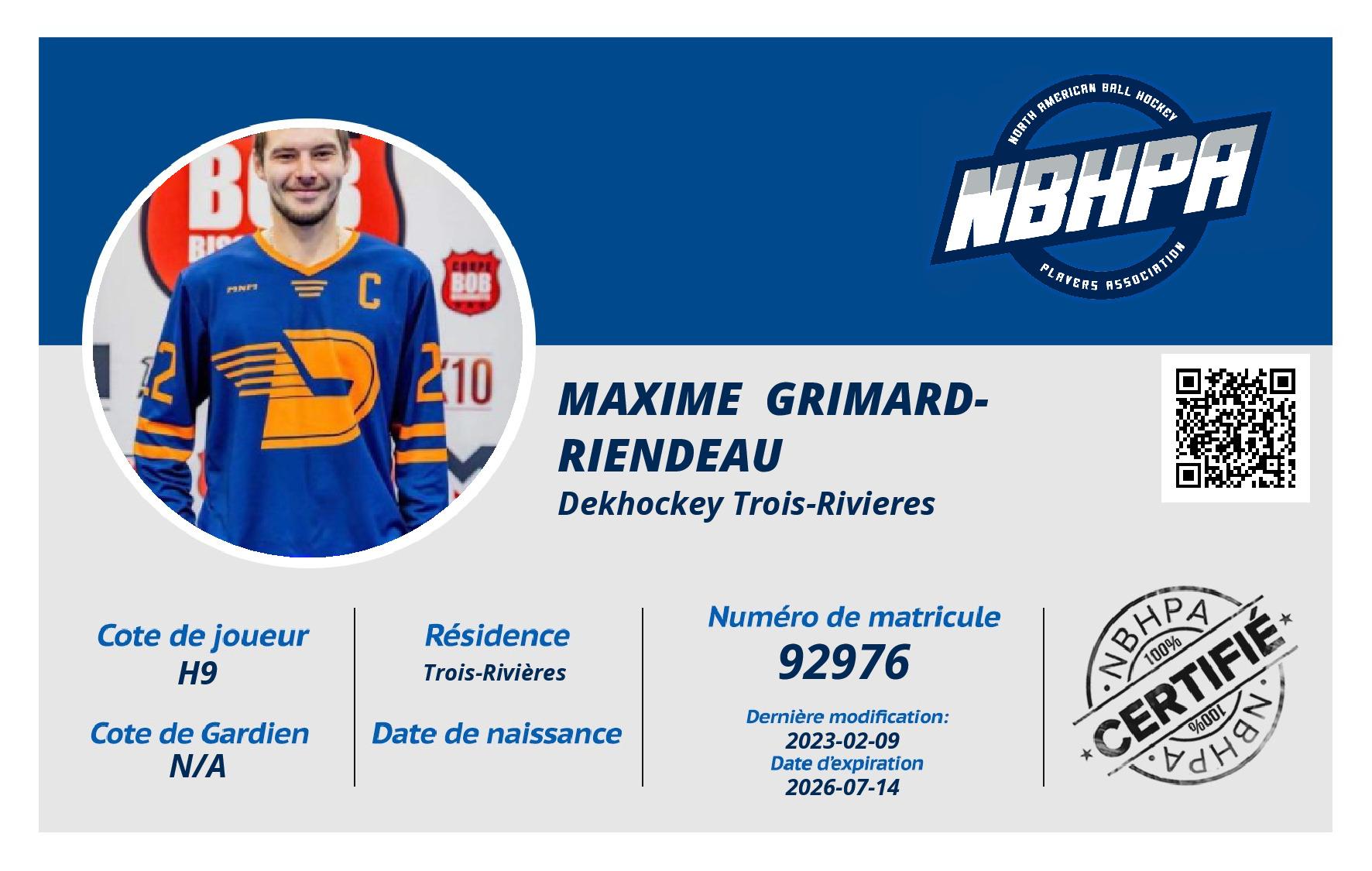 Maxime  Grimard-Riendeau