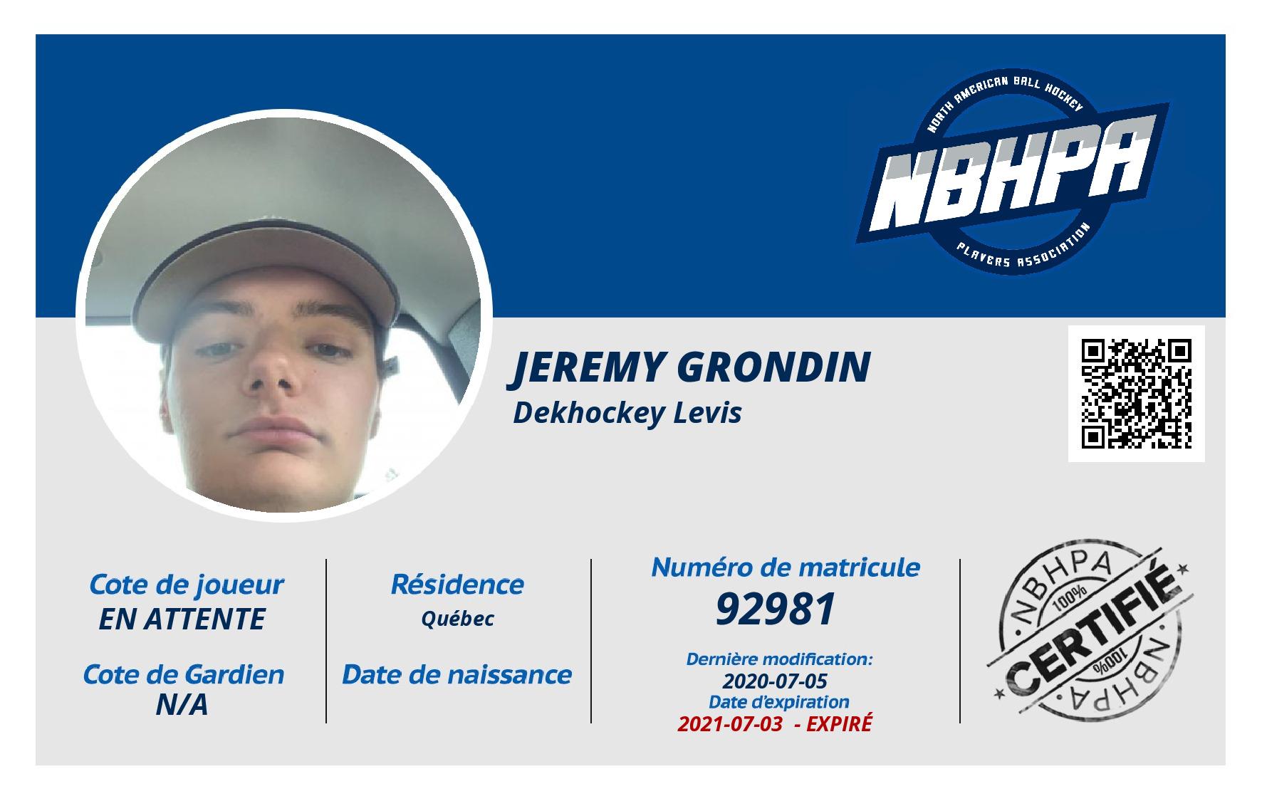 Jeremy Grondin