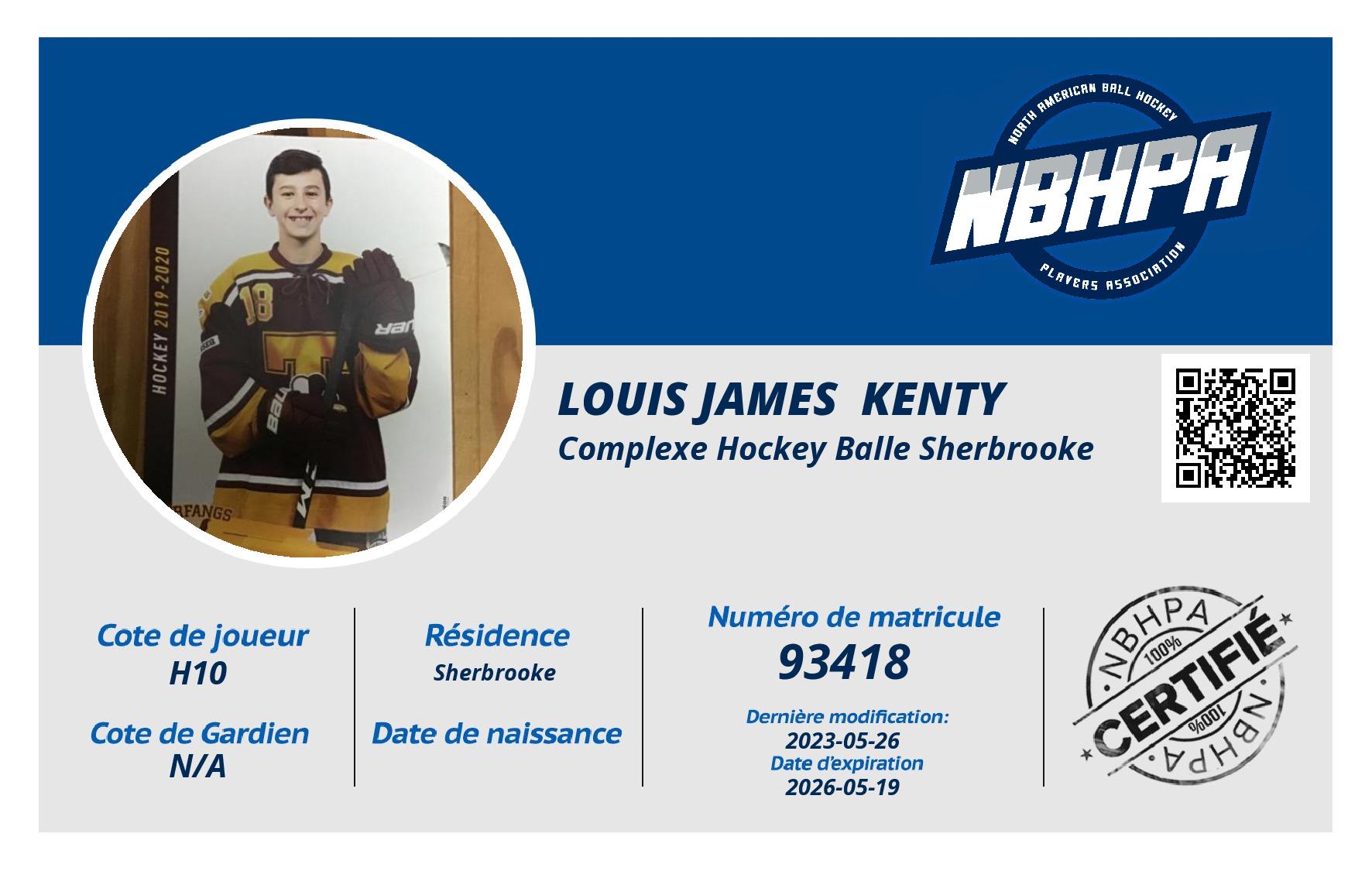 Louis James  Kenty 