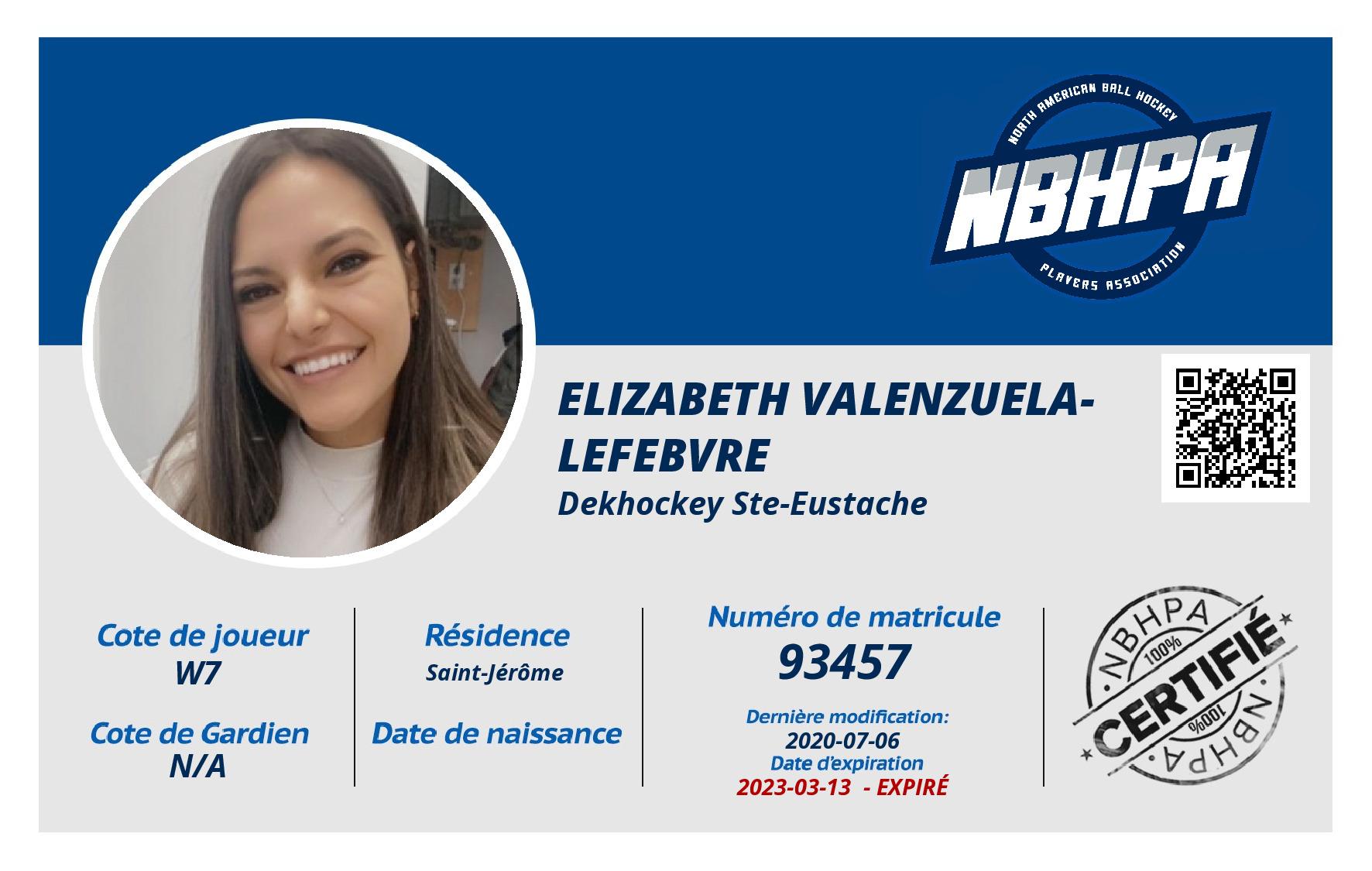 Elizabeth Valenzuela-Lefebvre