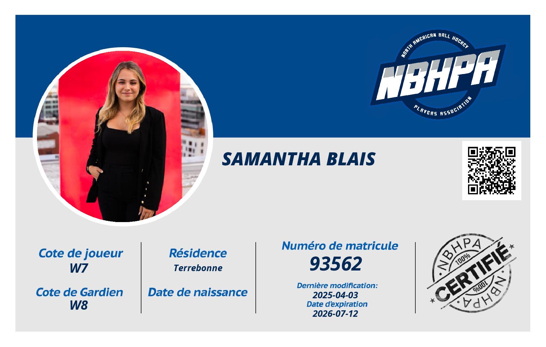 Samantha Blais