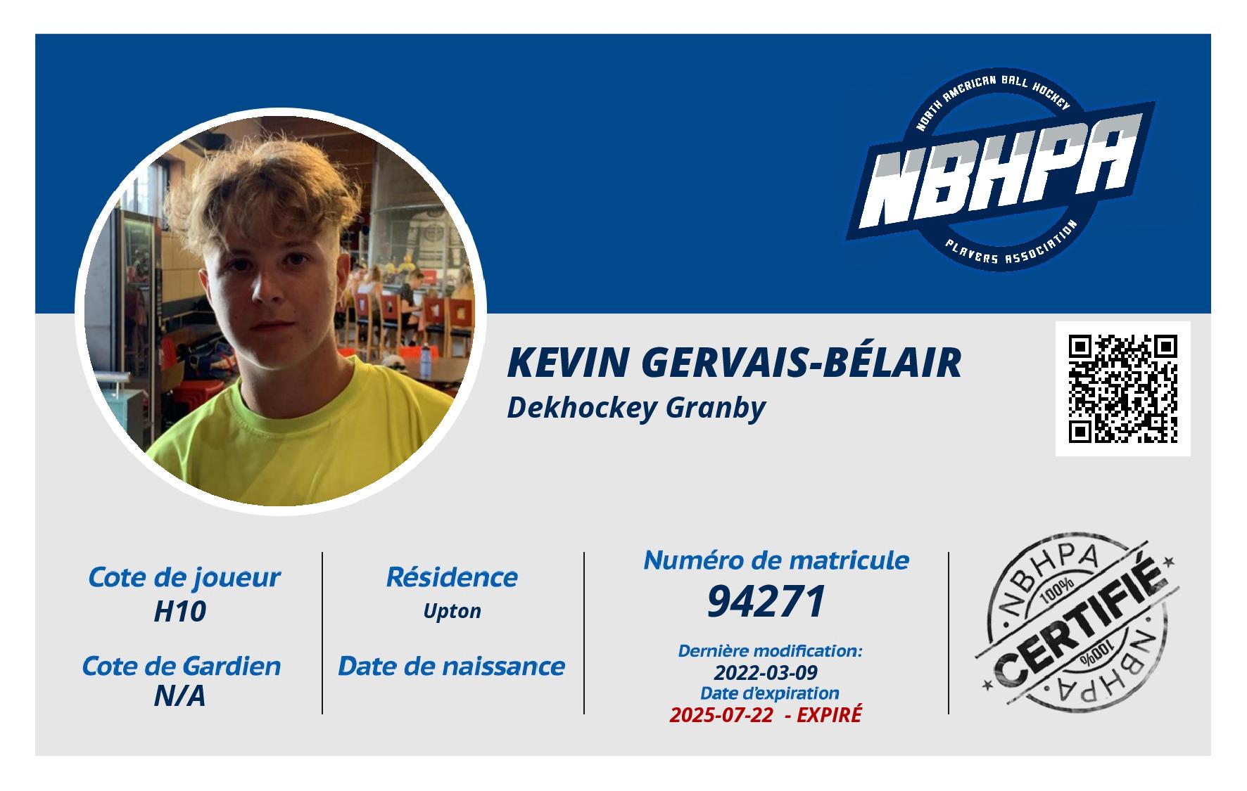 Kevin Gervais-Bélair