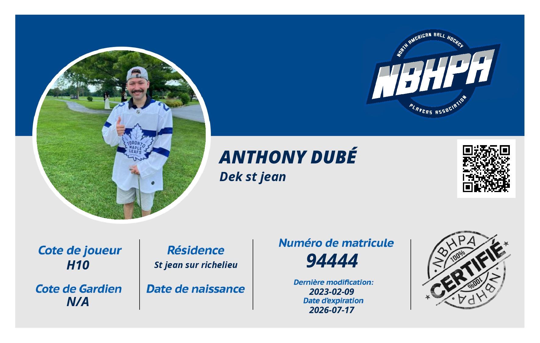 Anthony Dubé