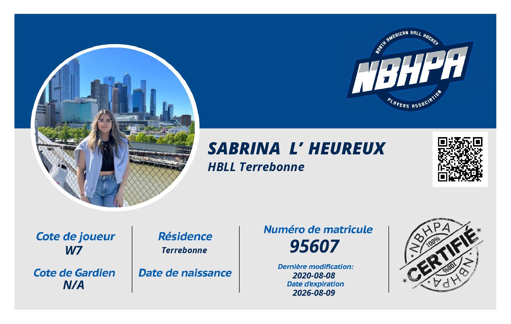 Sabrina  L’heureux 