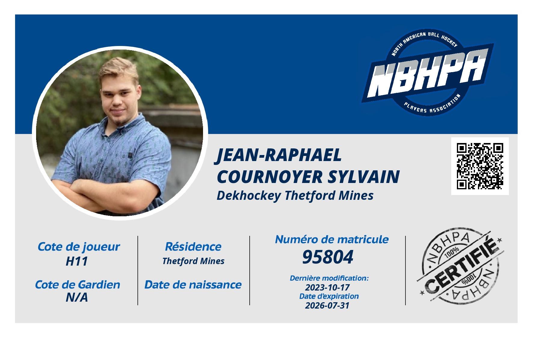 Jean-Raphael Cournoyer Sylvain
