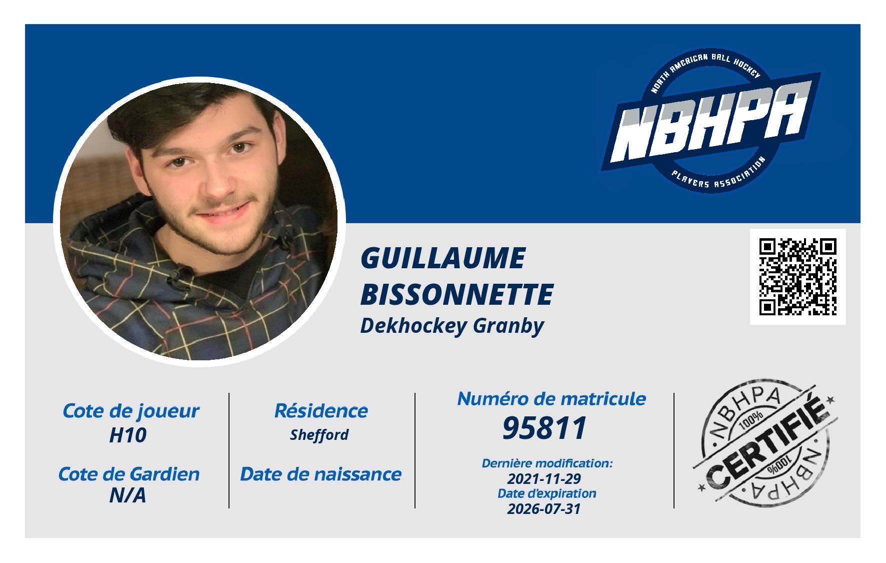 Guillaume  Bissonnette 