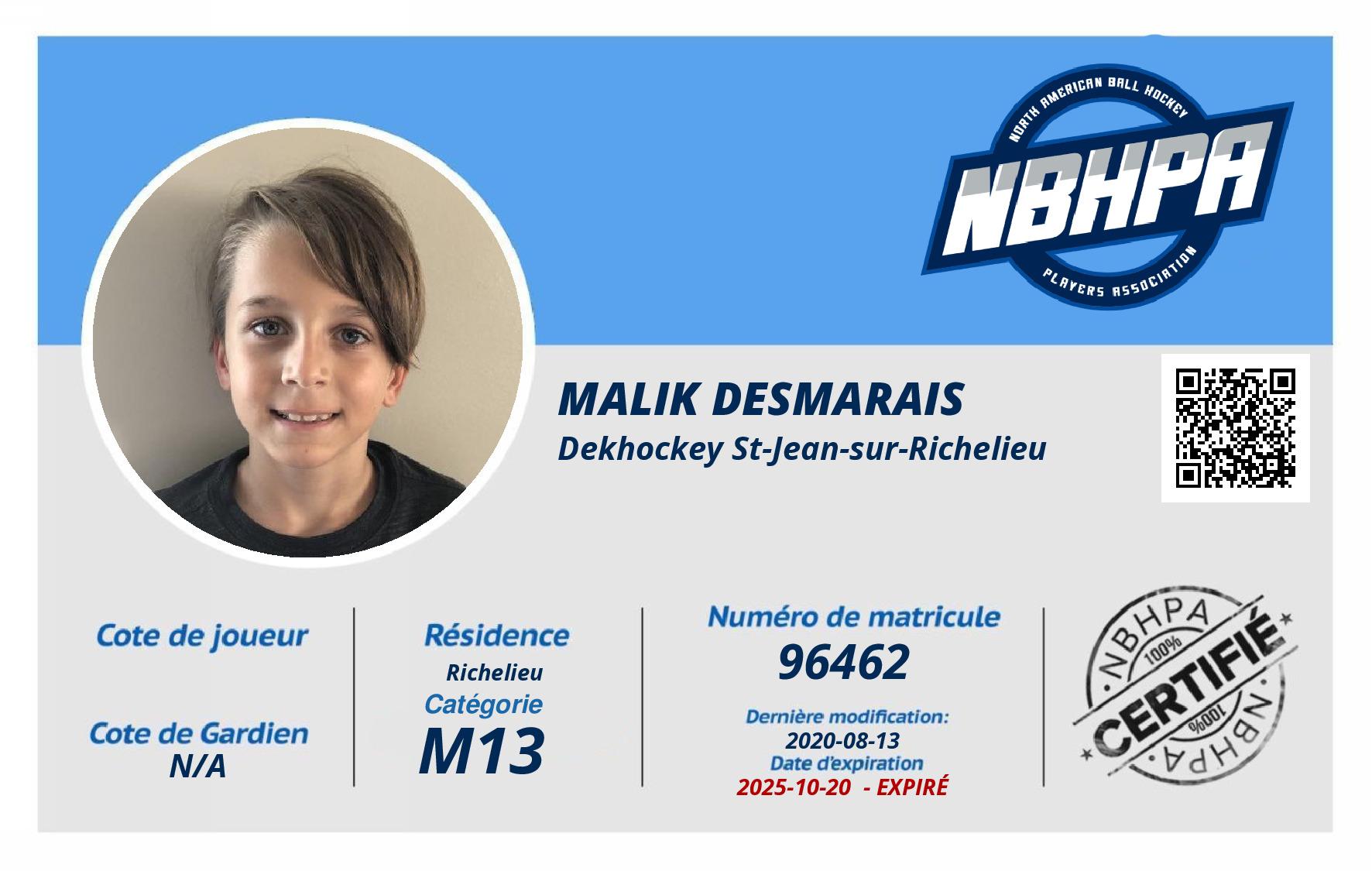 Malik Desmarais 