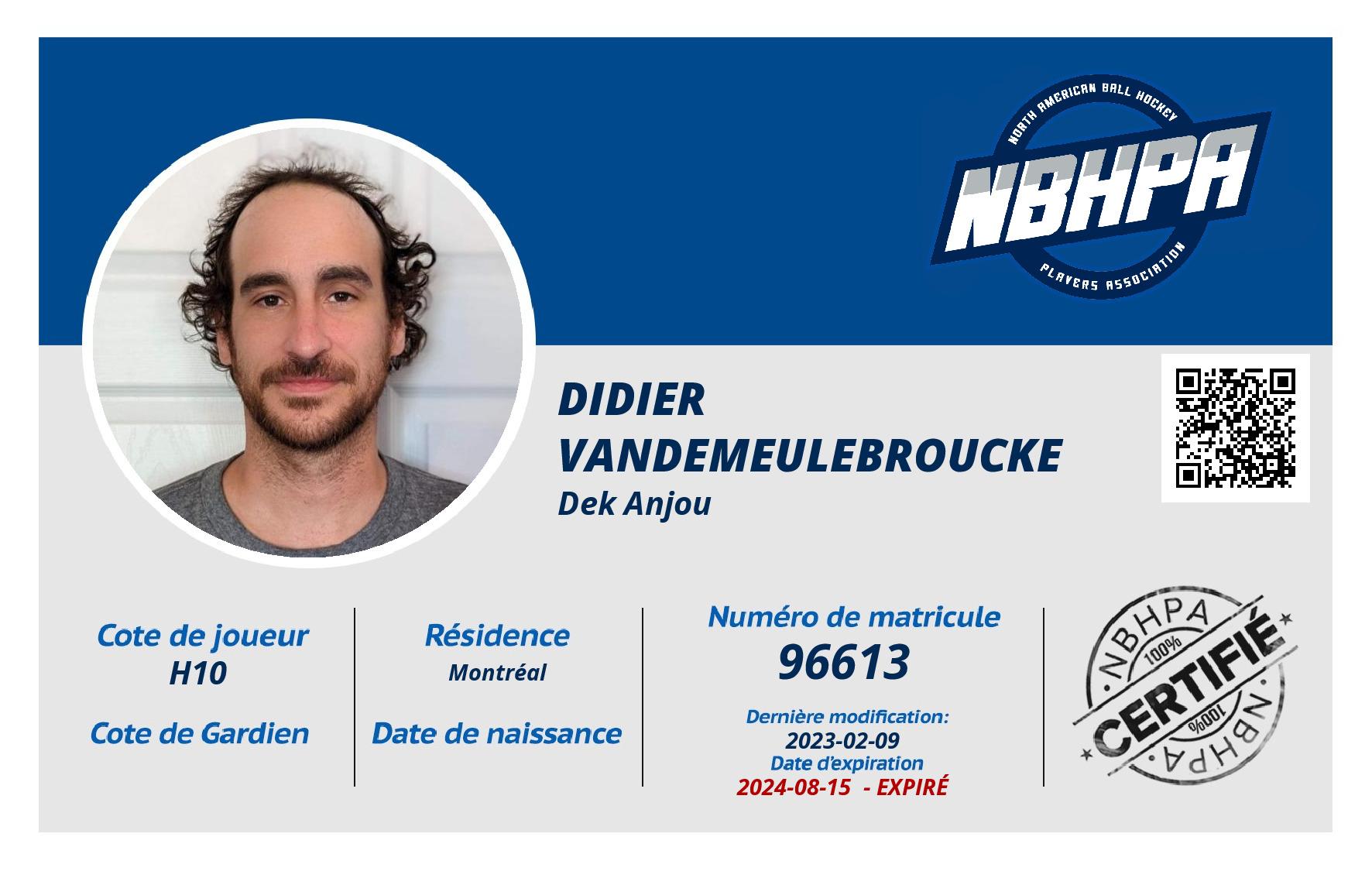 Didier  Vandemeulebroucke 