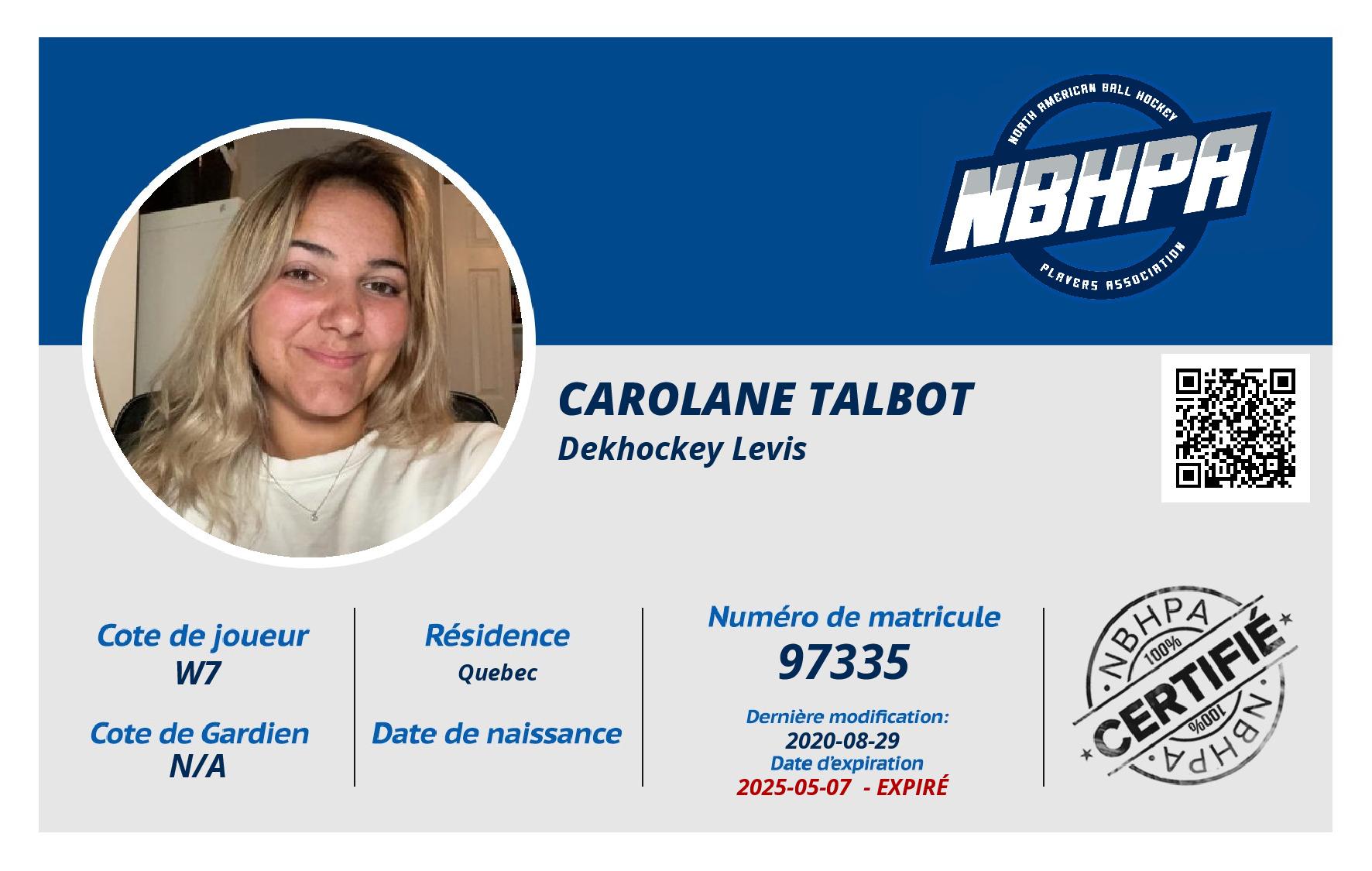 Carolane Talbot