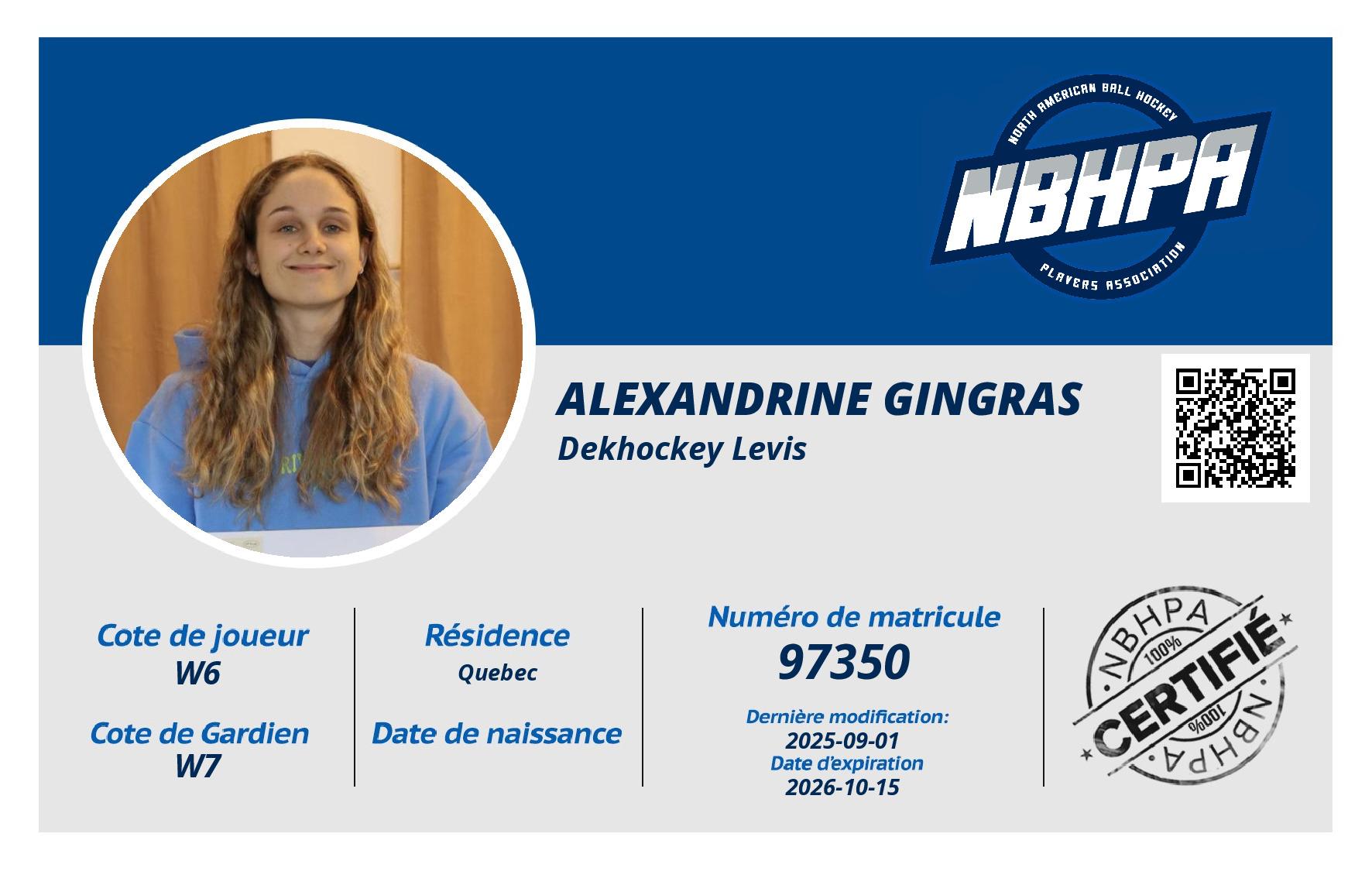 Alexandrine Gingras