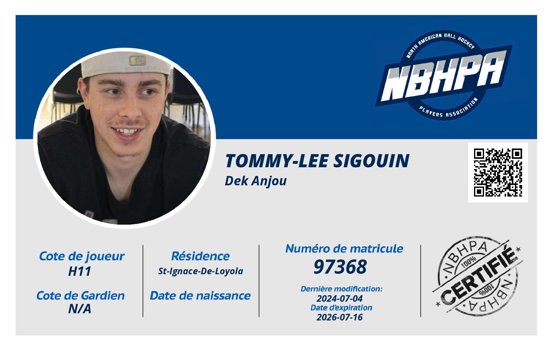 Tommy-Lee Sigouin