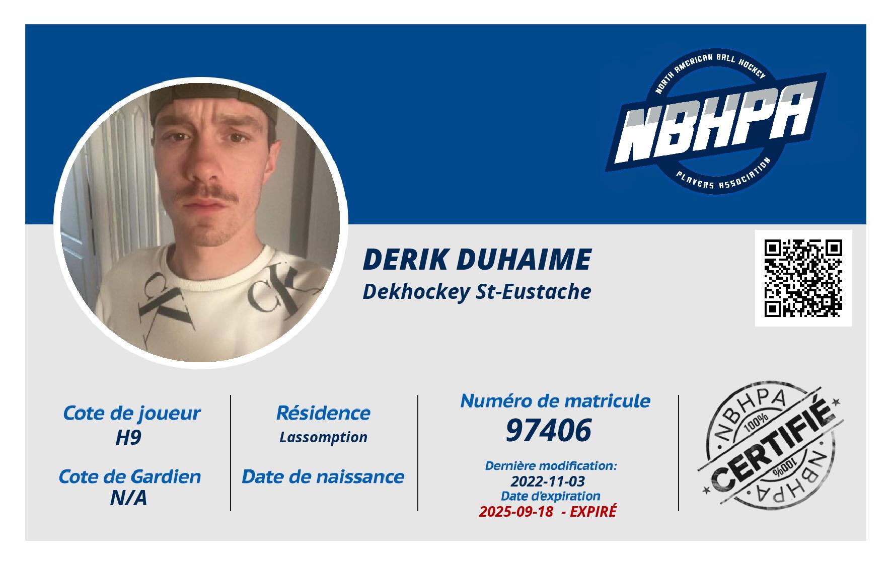 Derik Duhaime
