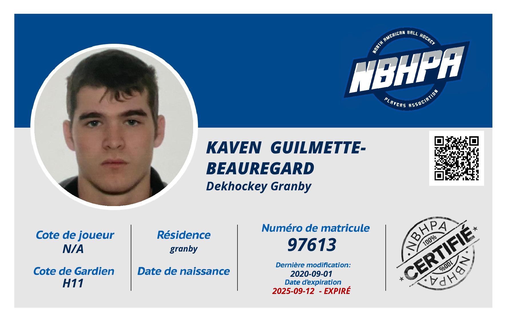 Kaven  Guilmette-Beauregard