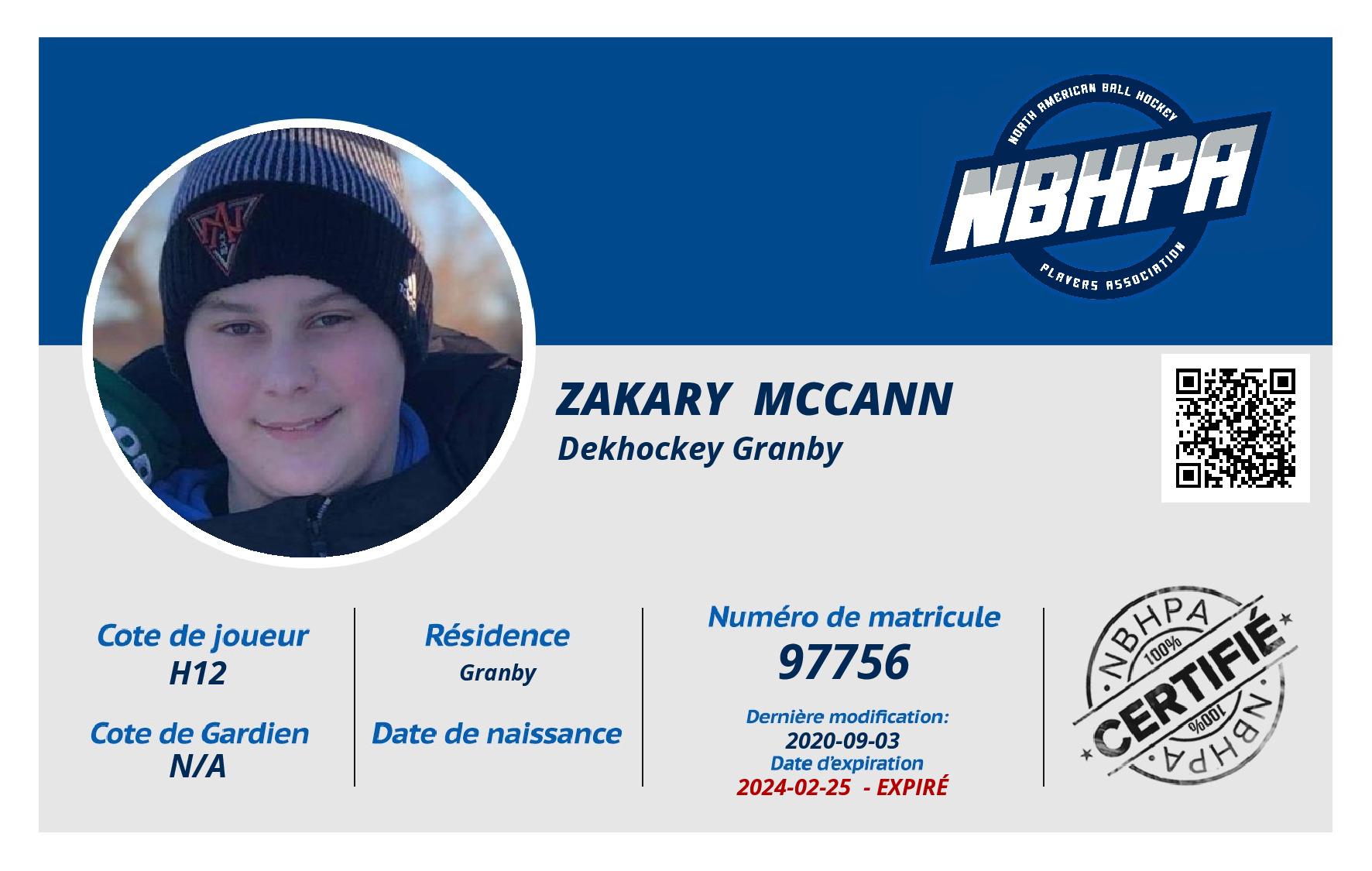 Zakary  McCann