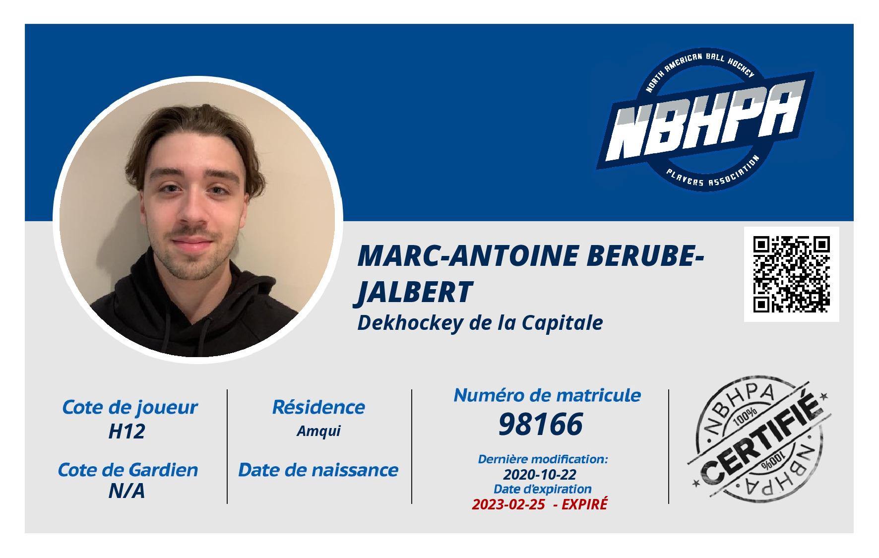Marc-Antoine Berube-Jalbert