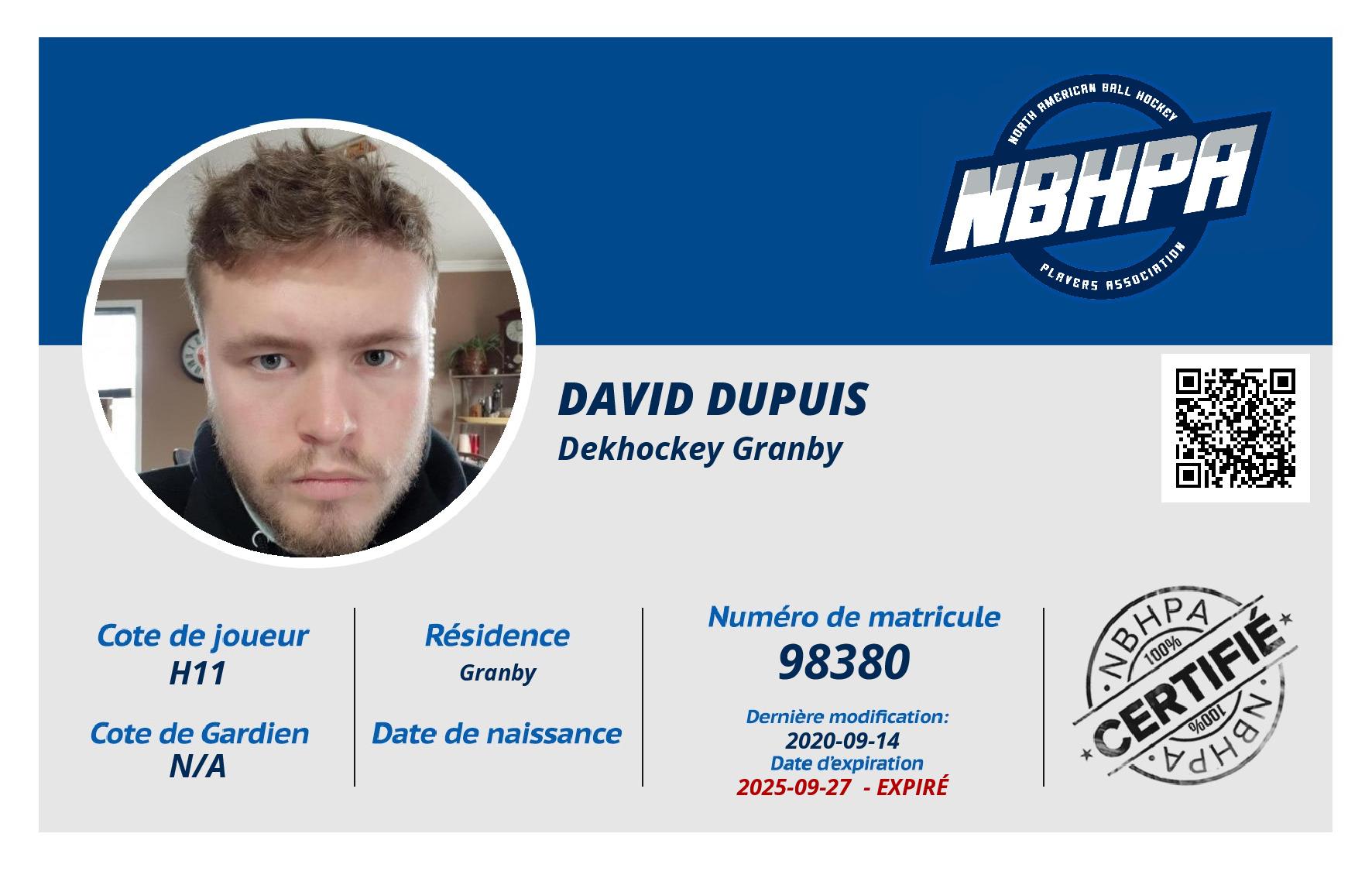 David Dupuis