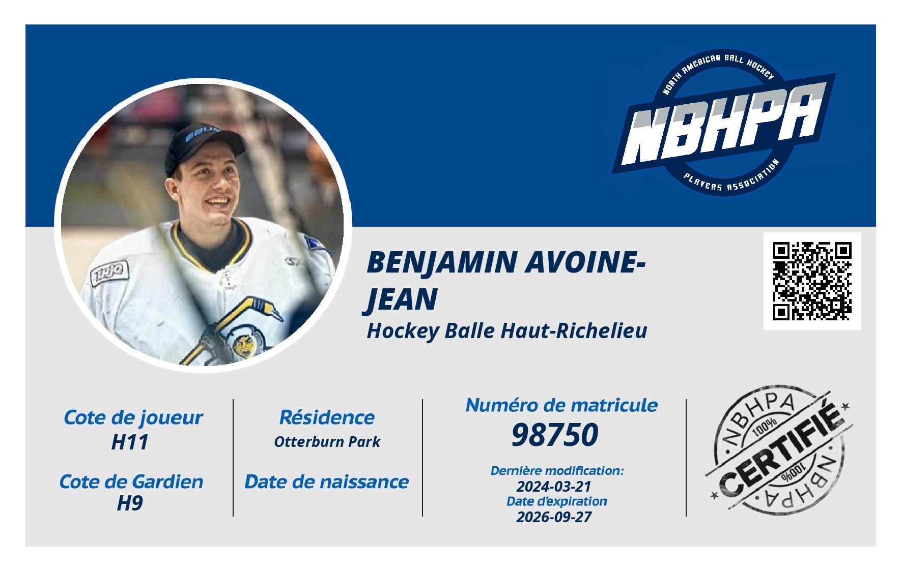 Benjamin Avoine-Jean