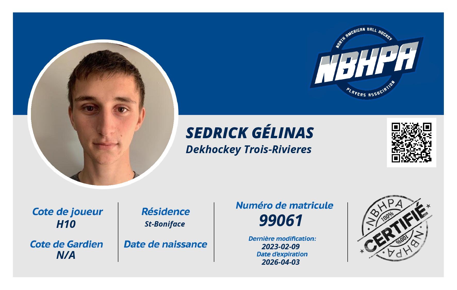 Sedrick Gélinas 