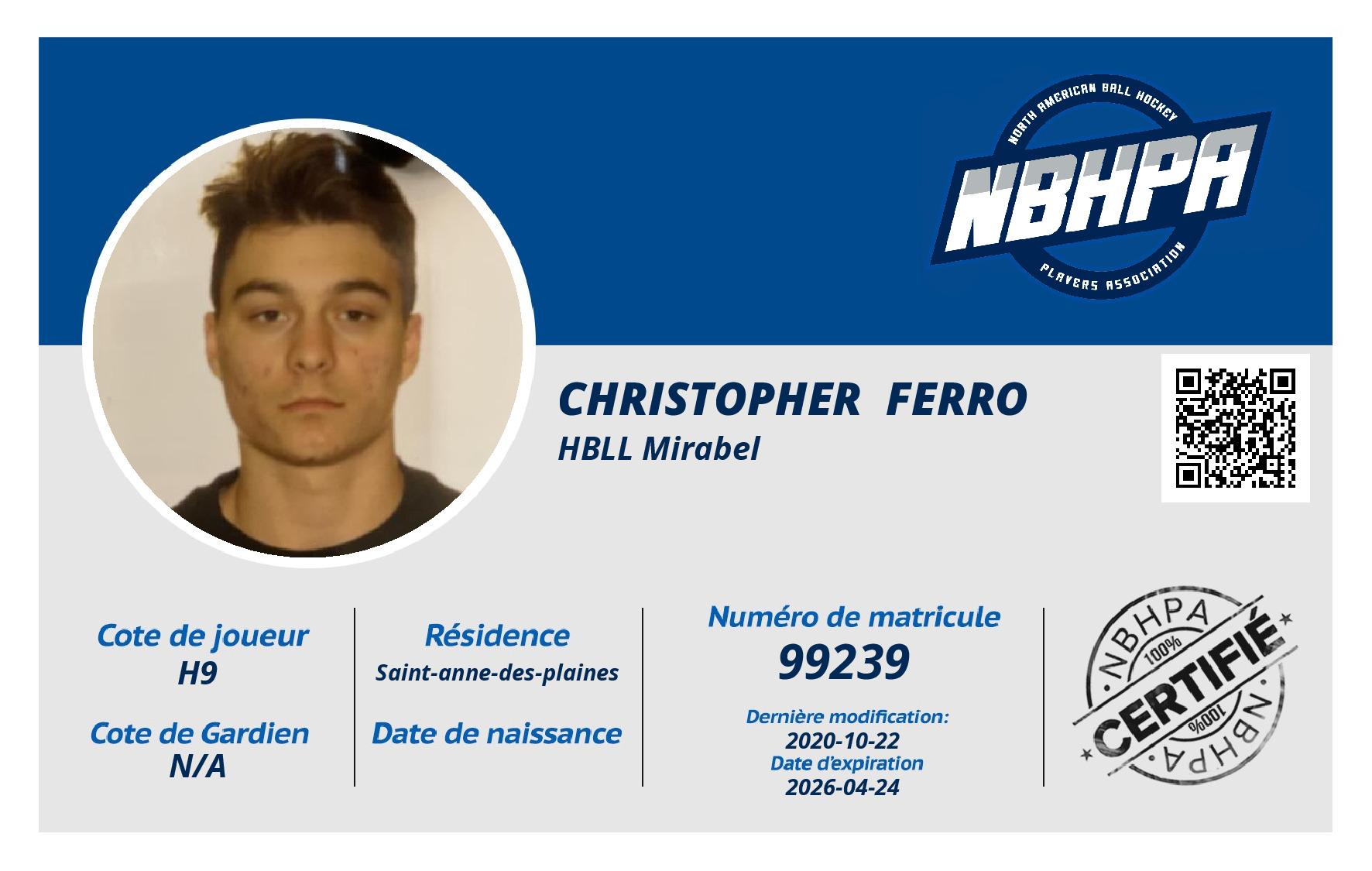 Christopher  Ferro 
