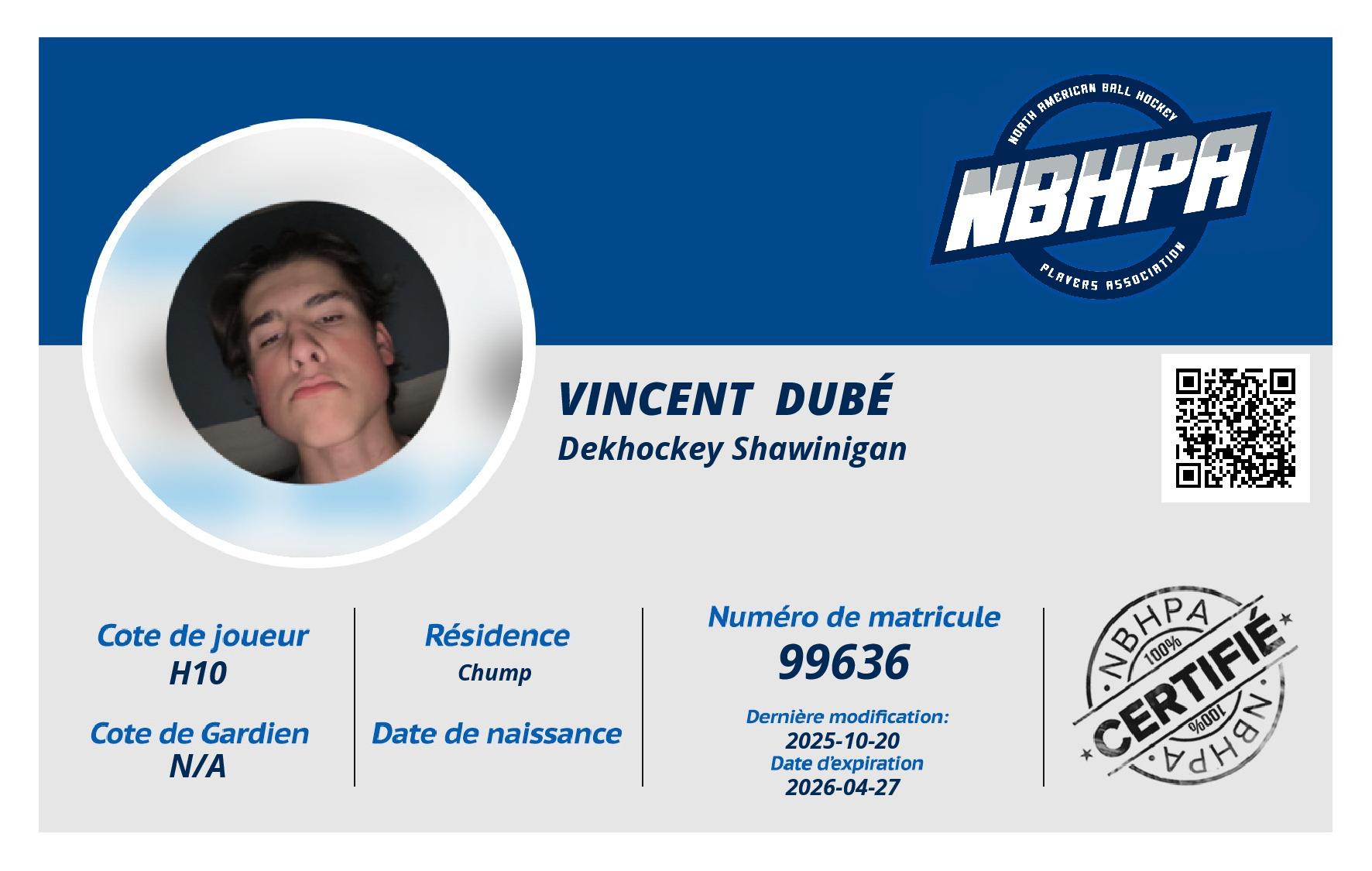 Vincent  Dubé