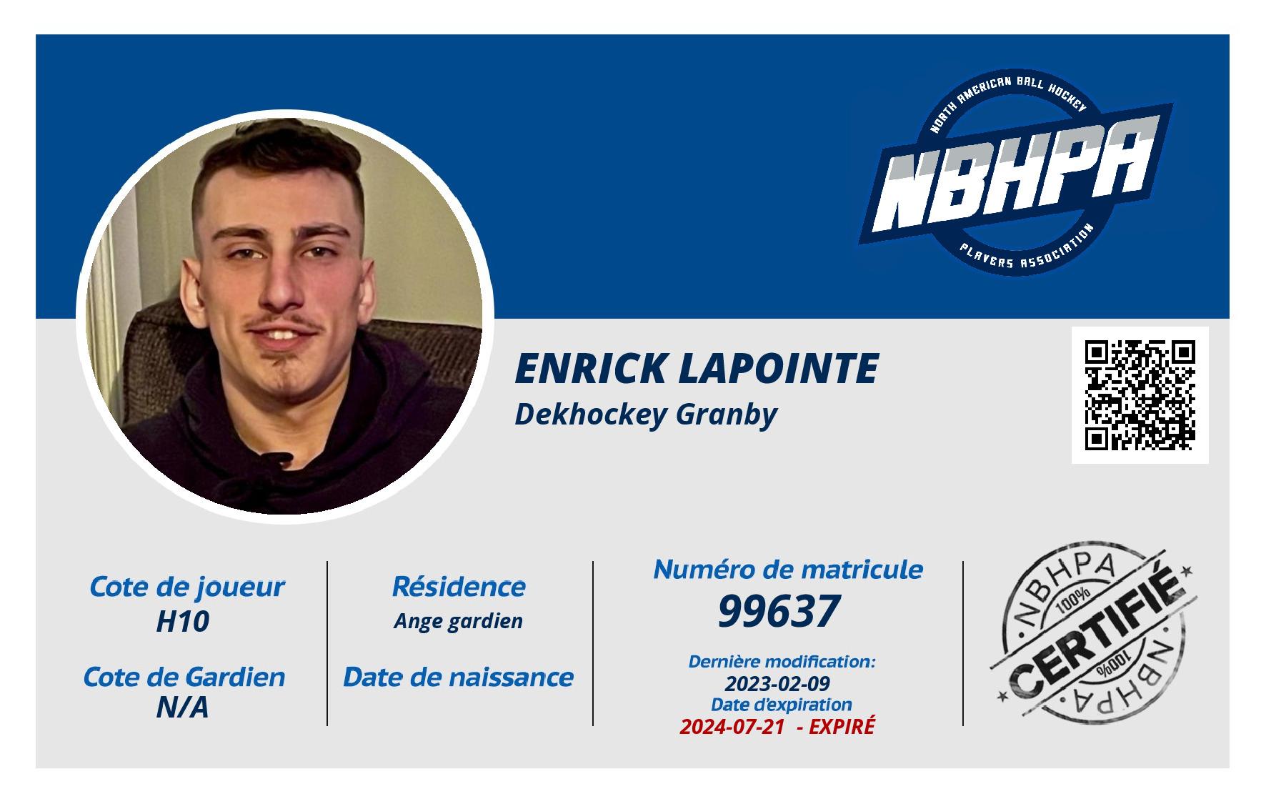 Enrick Lapointe