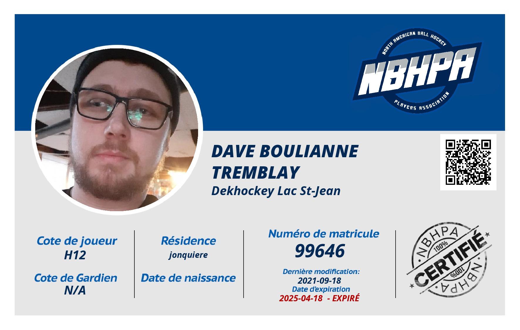 Dave Boulianne Tremblay