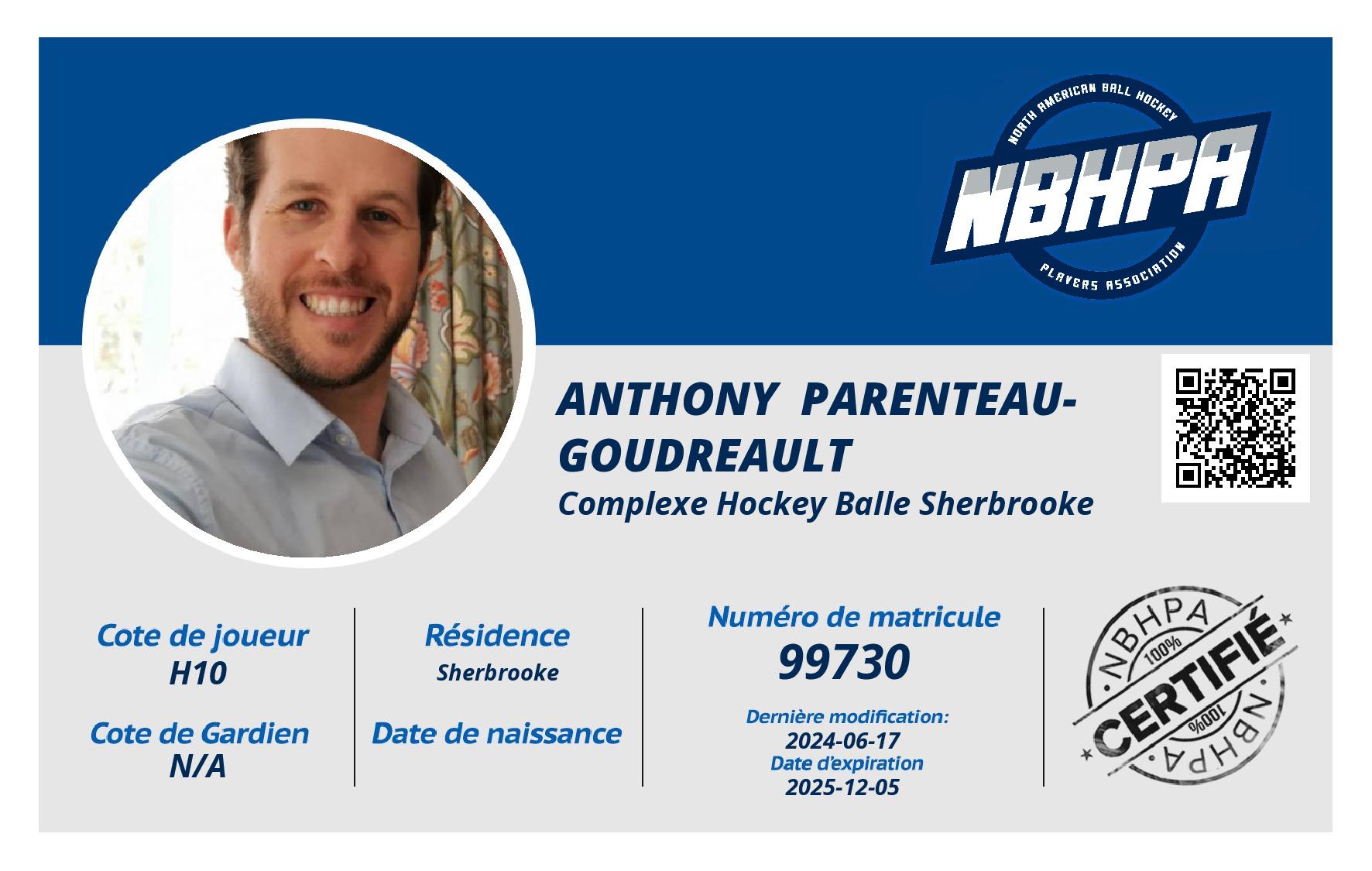 Anthony  Parenteau-Goudreault